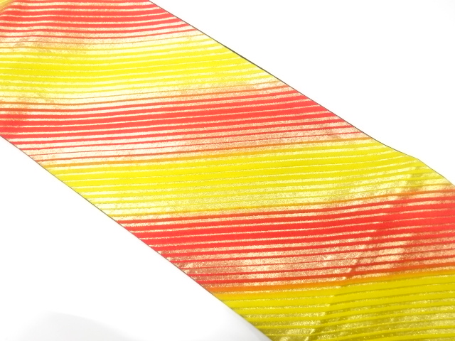 斉藤三才　斜め縞模様織り出し　子供帯